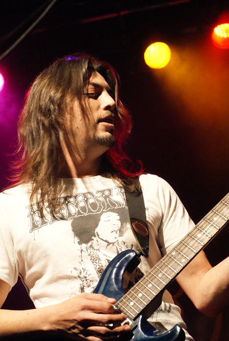 Dylan Thompson on stage at Bury Met, April 2010