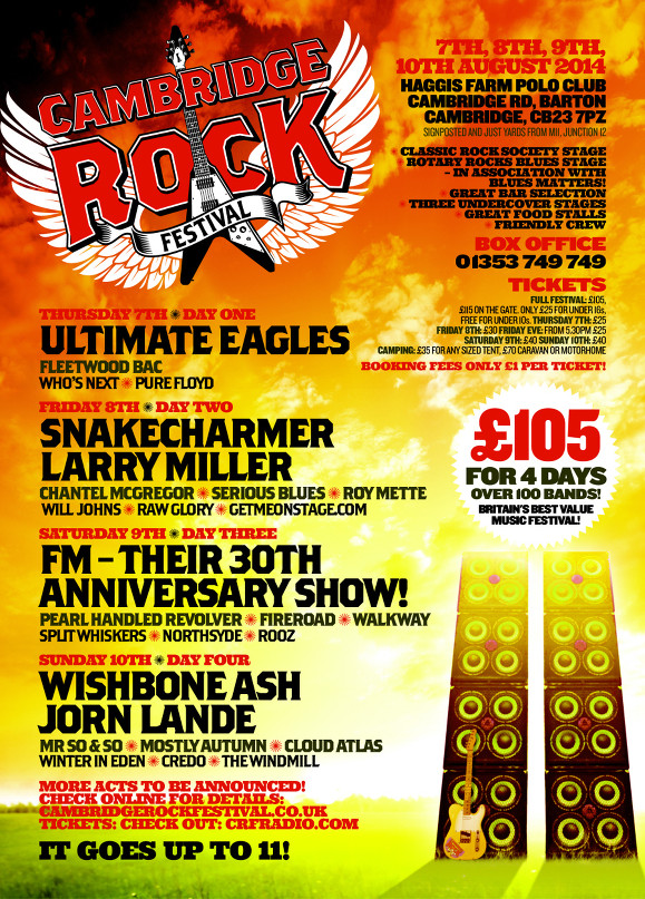 Cambridge Rock Festival 2014 poster