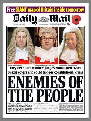 The Daily Mail goes full Fascist